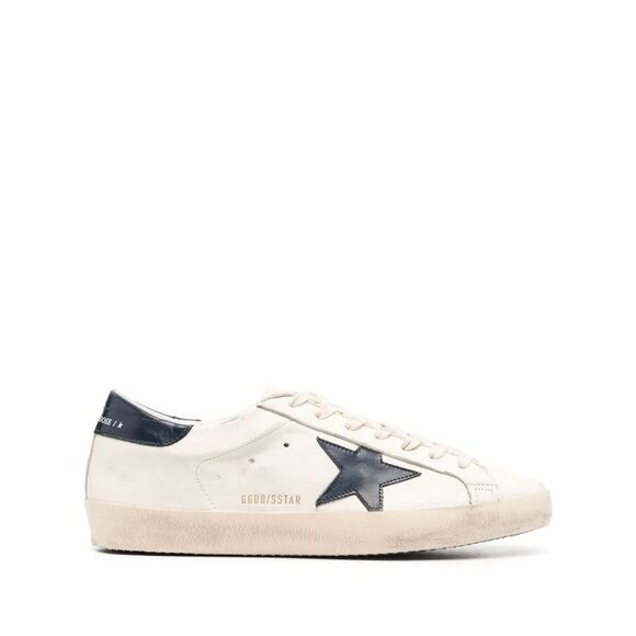 Men's Golden Leather Sneakers in Nude & Neutrals for SS24 - Picture 1 of 4